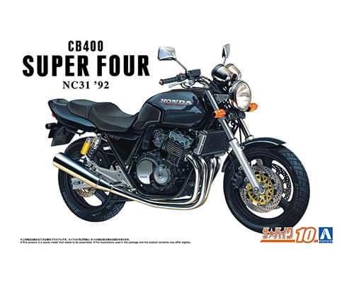 Aoshima BIKE No.10 HONDA NC31 CB400 SUPER FOUR '92 1:12 Model Kit