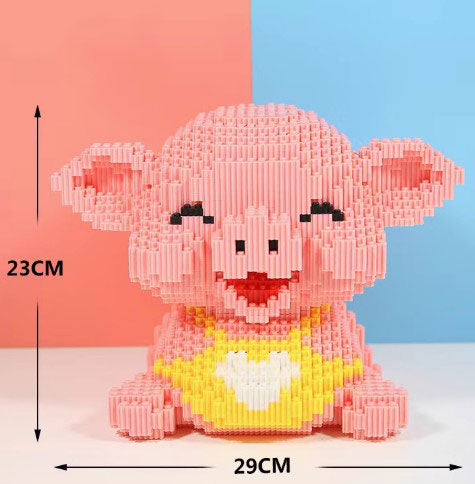 BUILDING BLOCKS BRICKS PINKY PIG BB061 29 X 23 CM 5300 PIECE