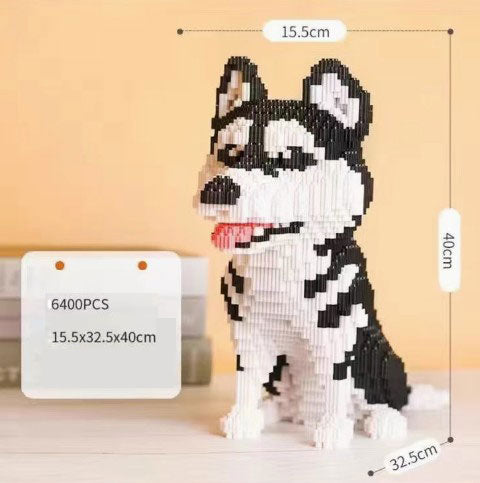 BUILDING BLOCKS BRICKS HUSKY BB062 40 X 32.5 X 15.5 CM 6400 PIECE