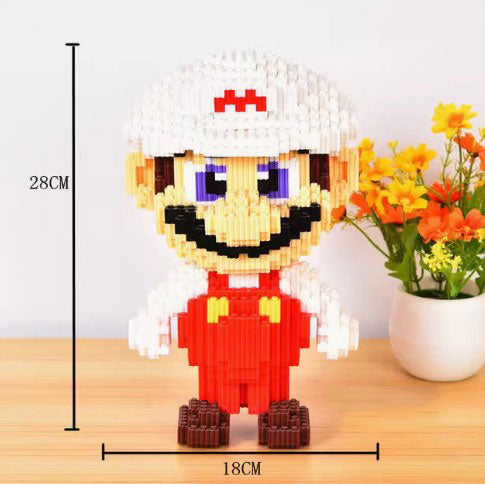 BUILDING BLOCKS BRICKS WHITE MARIO BB067 28 X 18 CM 4580 PIECE