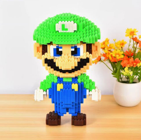BUILDING BLOCKS BRICKS GREEN MARIO BB068 28 X 18.5 CM 4500 PIECE
