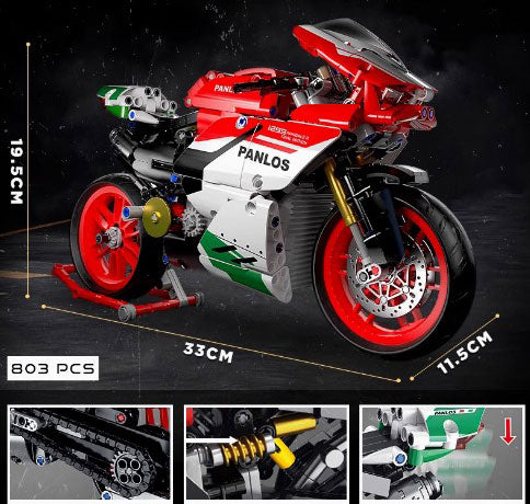 BUILDING BLOCKS BRICKS MOTORCYCLE DUCATI 1299 BB079 33 X 19.5 CM 803 PIECE