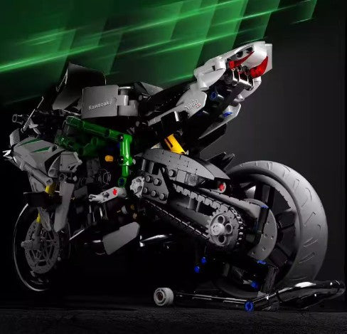 BUILDING BLOCKS BRICKS MOTORCYCLE KAWASAKI NINJA BB081 32.2 X 19.7 CM 858 PIECE