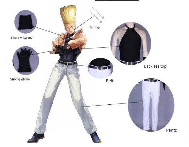 Cosplay The King Of Fighters KOF Benimaru Nikaido Costume Set XXS-3XL Adult / Kids