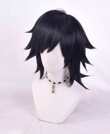 Cosplay Demon Slayer Giyu Tomioka Costume Wig Size Free