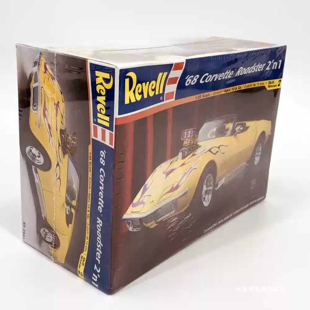 Collectable Revell '68 Corvette Roadster 2'n1 1:25 Model Car Kit