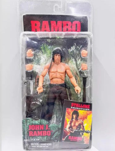 NECA First Blood John J. Rambo Survival Version Action Figure PVCF275 16 cm