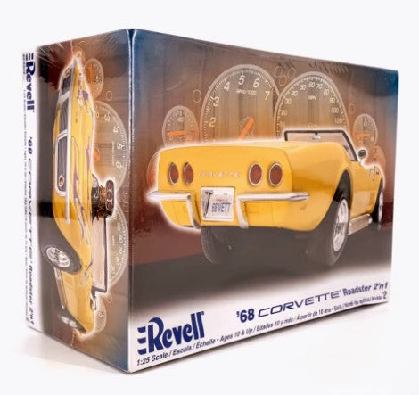 Collectable Revell '68 Corvette Roadster 2'n1 1:25 Model Car Kit