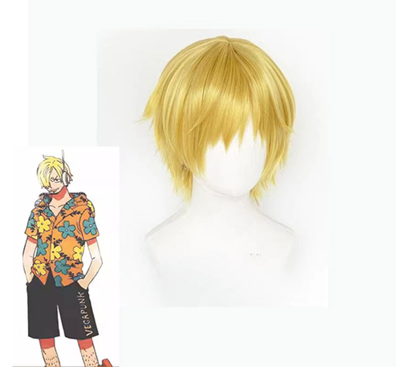 Cosplay One Piece Sanji Egghead Costume Wig Size Free Unisex
