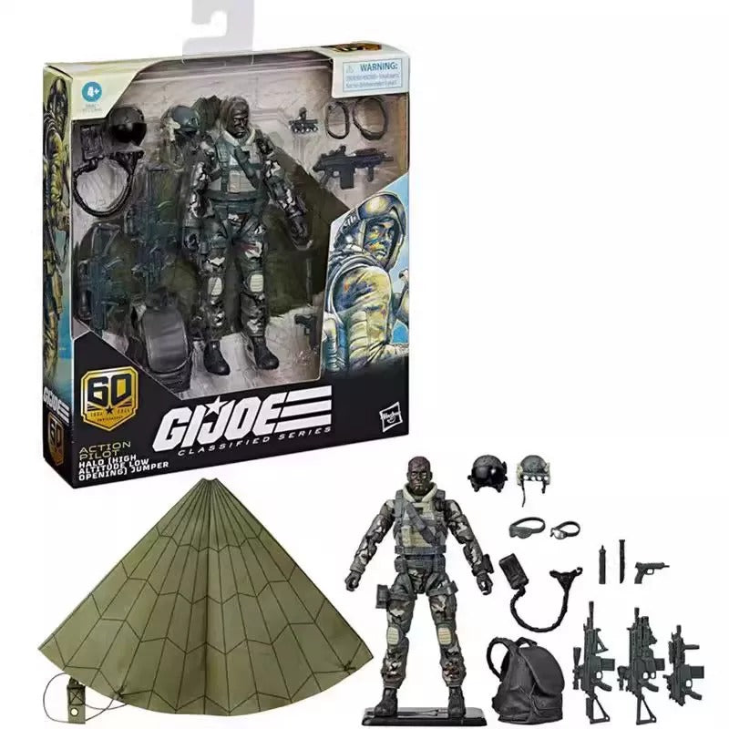 G.I. Joe Classified Series 60th Anniversary Action Pilot HALO Jumper Action Figure 17cm