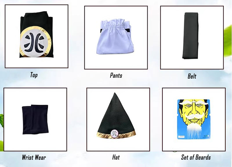 Cosplay The King Of Fighters KOF Chin Gentsai Costume Set XXS-3XL Unisex Adult / Kids