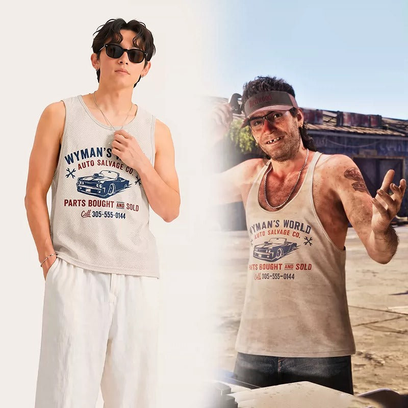 Cosplay Grand Theft Auto Wyman's Auto Salvage Co. Tank Top T-Shirt 120-5XL Men Adult & Junior