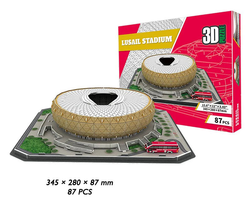 3D PUZZLE LUSAIL STADIUM DIY SELF MODEL WITH FREE LIGHT