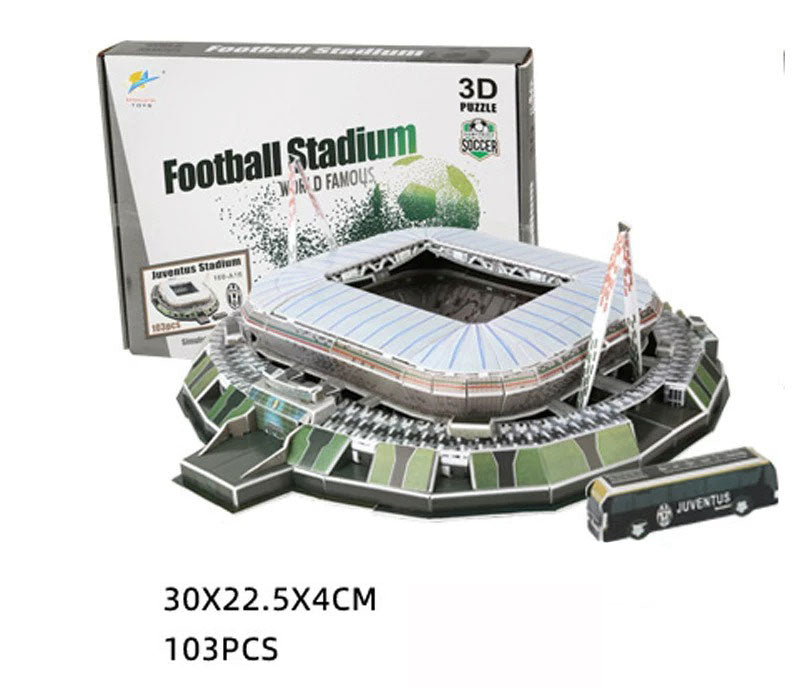 3D PUZZLE DELLE ALPI STADIUM DIY SELF MODEL WITH FREE LIGHT