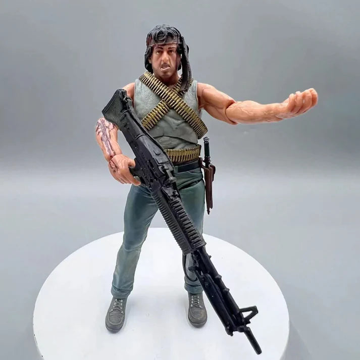 NECA First Blood John J. Rambo Survival Version Action Figure PVCF275a 16 cm