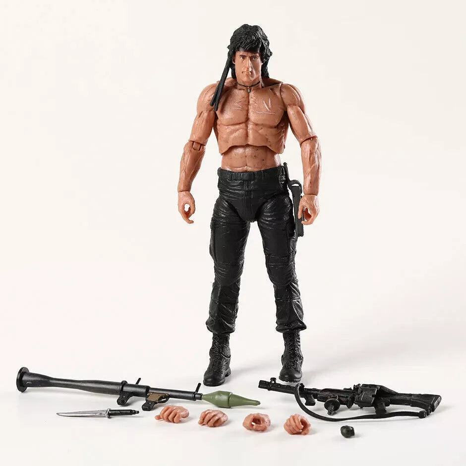 NECA First Blood John J. Rambo Survival Version Action Figure PVCF275 16 cm
