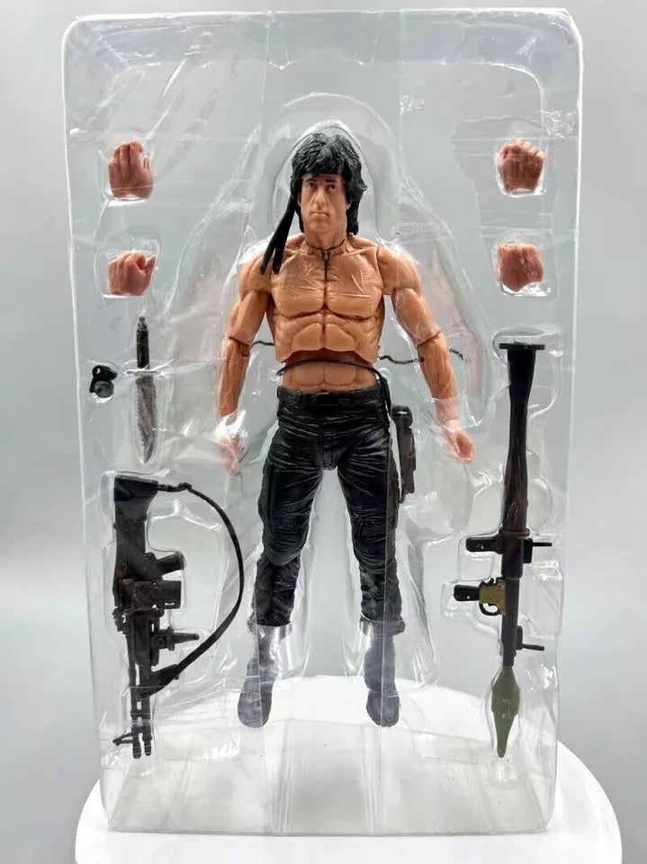 NECA First Blood John J. Rambo Survival Version Action Figure PVCF275 16 cm