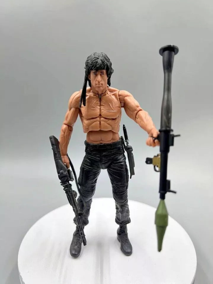 NECA First Blood John J. Rambo Survival Version Action Figure PVCF275 16 cm