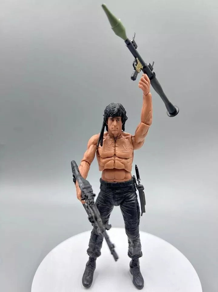 NECA First Blood John J. Rambo Survival Version Action Figure PVCF275 16 cm