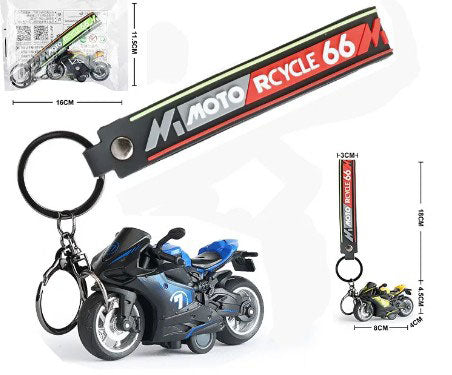 Miniature Motorbikes Motorcycle Pull-Back Toys Keychain Gifts Vary Colours