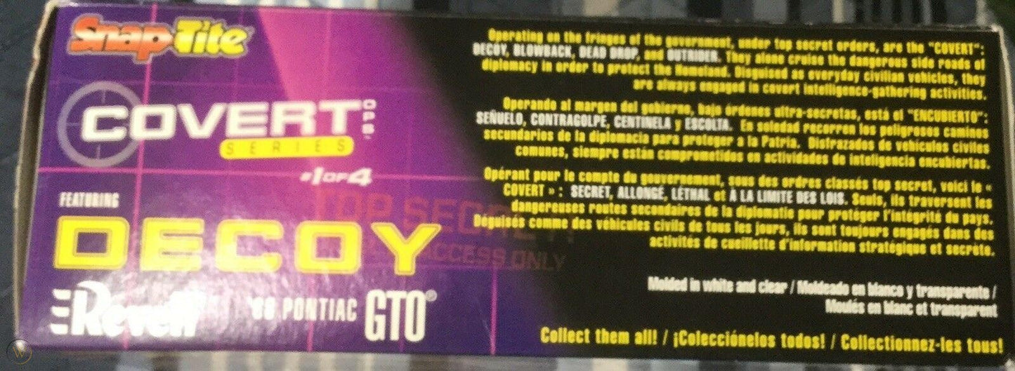 Collectable Revell 1/32 Covert Decoy '68 Pontiac GTO