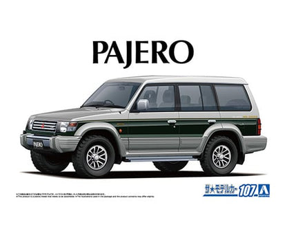 AOSHIMA MODEL CAR No.107 MITSUBISHI V43W PAJERO SUPER EXCEED '91 1:24 Model Kit