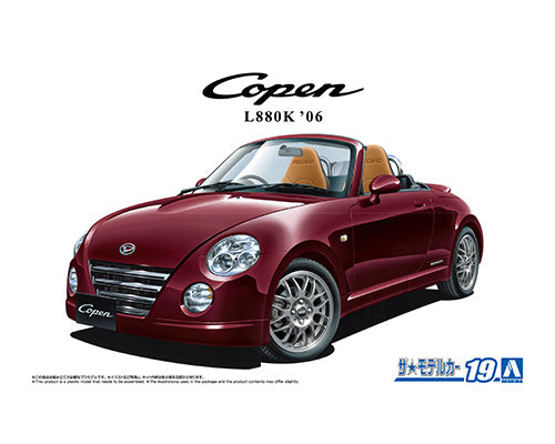 AOSHIMA MODEL CAR No.19 DAIHATSU L880K COPEN ULTIMATE EDITION '06 1:24 Model Kit