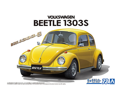 AOSHIMA MODEL CAR No.73 VOLKSWAGEN 13AD Beetle 1303S '73 1:24 Model Kit