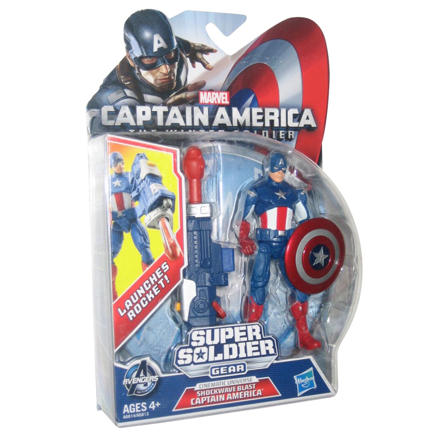 HASBRO MARVEL SUPER SOLDIER CAPTAIN AMERICA SHOCKWAVE BLAST ACTION FIGURE