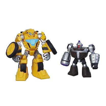 PLAYSKOOL HEROES TRASFERORMERS RESCUE BOTS BUMBLEBEE & MORBOT ACTION FIGURE SET