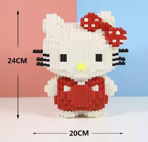 BUILDING BLOCKS BRICKS HELLO KITTY BB001 24 X 20 CM 4460 PIECE