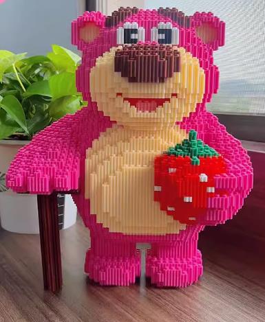 BUILDING BLOCKS BRICKS STRAWBERRY BEAR BB003 33 X 26 CM 6600 PIECE