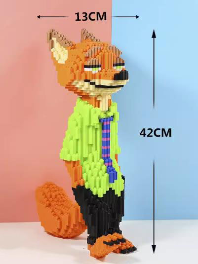 BUILDING BLOCKS BRICKS ZOOTOPIA NICK WILDE BB017 42 X 13 CM 6400 PIECE