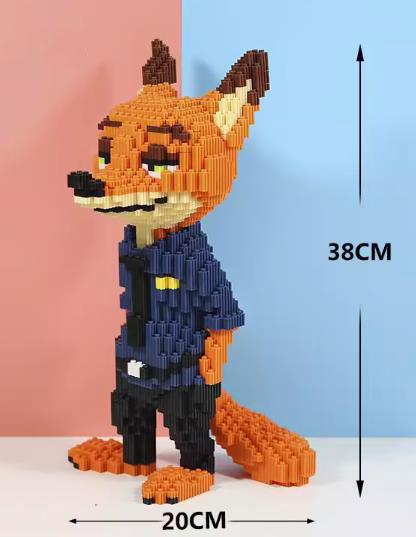 BUILDING BLOCKS BRICKS ZOOTOPIA NICK WILDE BB018 38 X 20 CM 5500 PIECE