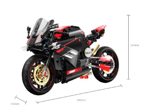BUILDING BLOCKS BRICKS 1:5 MOTORCYCLE DUCATI V4 BB077 35.4 X 19.4 CM