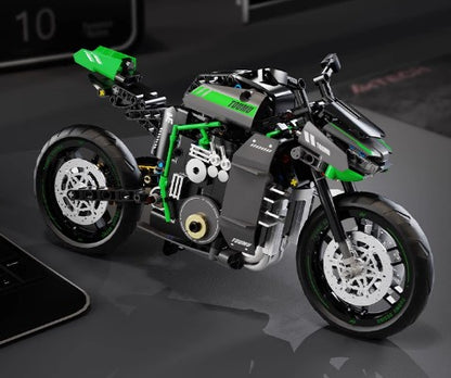 BUILDING BLOCKS BRICKS 1:8 MOTORCYCLE KAWASAKI Z1 BB078 34.5 X 19 CM