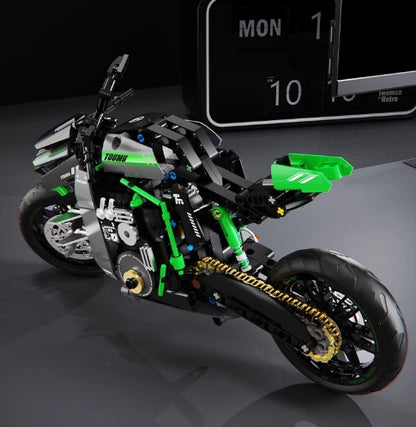 BUILDING BLOCKS BRICKS 1:8 MOTORCYCLE KAWASAKI Z1 BB078 34.5 X 19 CM