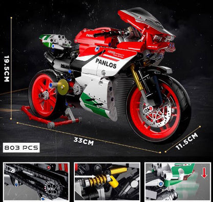 BUILDING BLOCKS BRICKS MOTORCYCLE DUCATI 1299 BB079 33 X 19.5 CM 803 PIECE