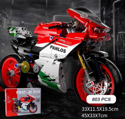 BUILDING BLOCKS BRICKS MOTORCYCLE DUCATI 1299 BB079 33 X 19.5 CM 803 PIECE