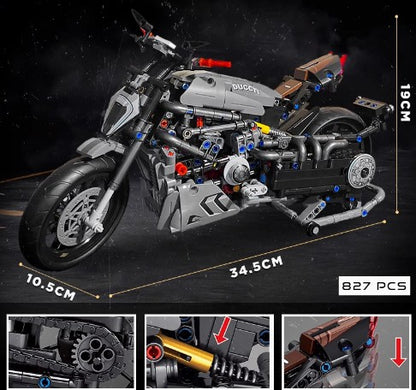 BUILDING BLOCKS BRICKS MOTORCYCLE DUCATI BB080 34.5 X 19 CM 827 PIECE