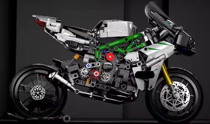 BUILDING BLOCKS BRICKS MOTORCYCLE KAWASAKI NINJA BB081 32.2 X 19.7 CM 858 PIECE