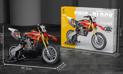 BUILDING BLOCKS BRICKS MOTORCYCLE YAMAHA YZ450 BB083 31 X 23 CM 735 PIECE