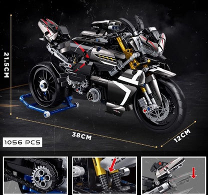 BUILDING BLOCKS BRICKS MOTORCYCLE SUZUKI B KING BB086 38 X 21.5 CM 1056 PIECE