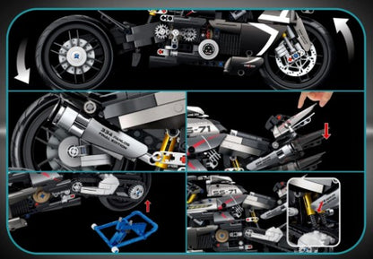 BUILDING BLOCKS BRICKS MOTORCYCLE SUZUKI B KING BB086 38 X 21.5 CM 1056 PIECE
