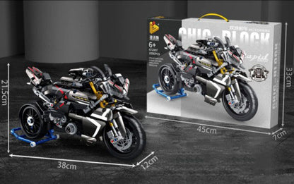 BUILDING BLOCKS BRICKS MOTORCYCLE SUZUKI B KING BB086 38 X 21.5 CM 1056 PIECE