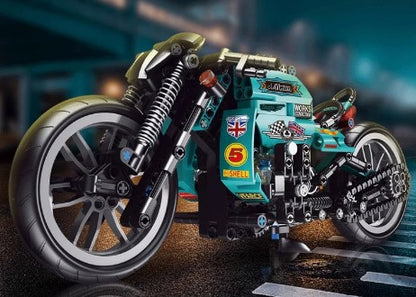 BUILDING BLOCKS BRICKS MOTORCYCLE CAFE RACER BB087 38 X 21.5 CM 431 PIECE