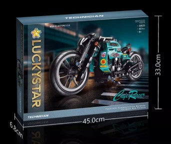 BUILDING BLOCKS BRICKS MOTORCYCLE CAFE RACER BB087 38 X 21.5 CM 431 PIECE