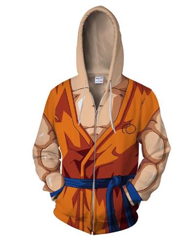 Dragon Ball Goku CAJ001 ANIMATION 3D Hoodie Jacket Zip Up S-5XL UNISEX