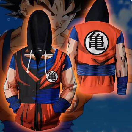 Dragon Ball Goku CAJ003 ANIMATION 3D Hoodie Jacket Zip Up S-5XL UNISEX