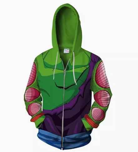 Dragon Ball Piccolo CAJ010 ANIMATION 3D Hoodie Jacket Zip Up S-5XL UNISEX